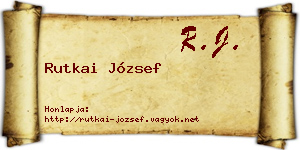 Rutkai József névjegykártya